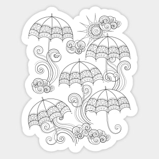 Noncolored Fairytale Weather Forecast Print Sticker